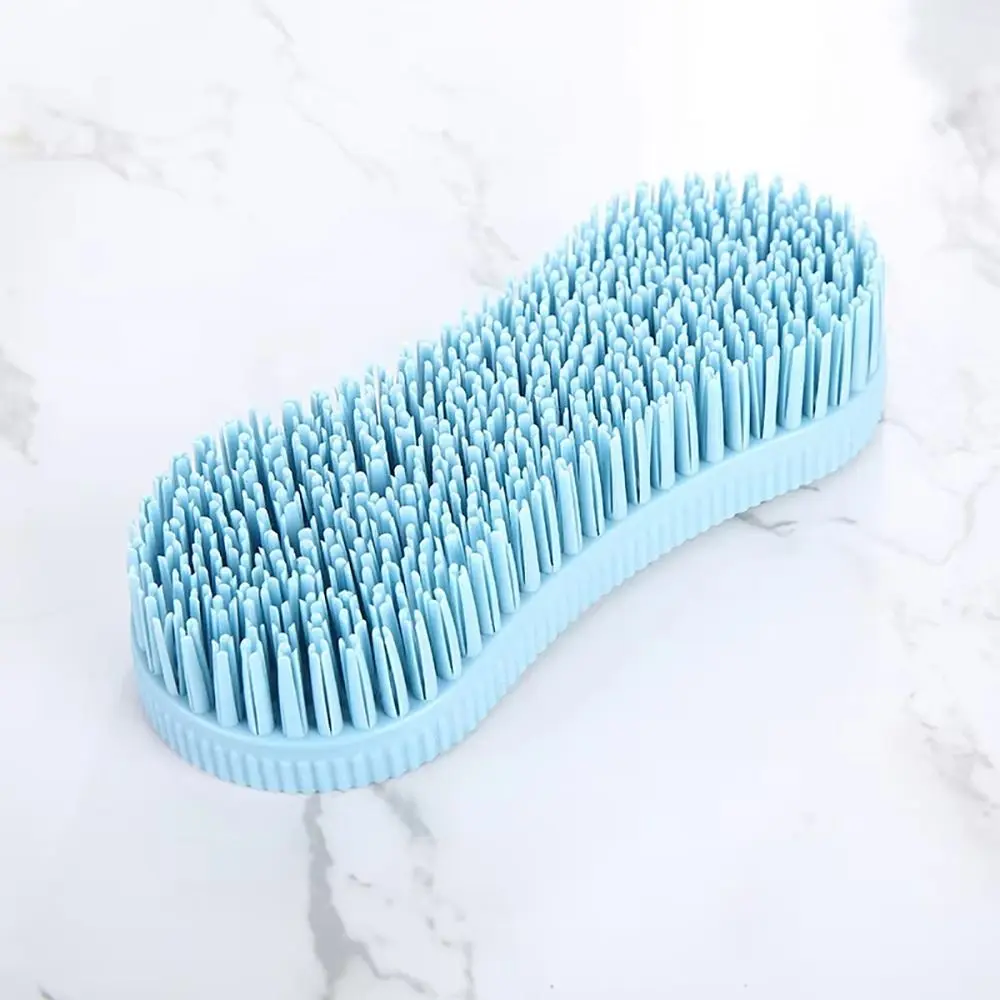 1Pcs Colorful Horse Grooming Brush Silicone Plastic Horse Accessories Hard Bristle Equestrian Massage Tool
