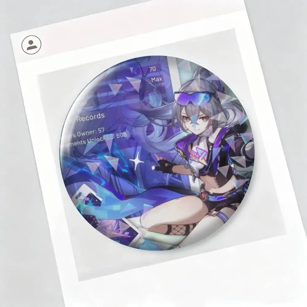 Silver Wolf LV.999 HSR-r Brooch Metal Decorative Brooch Pins for Backpack Clothes Jacket Accessories,Souvenir. view 5