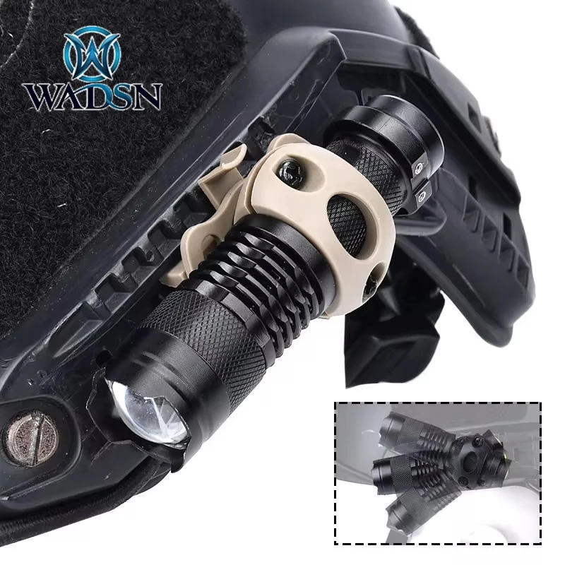 

Wadsn Tactical Helmet Strobe Light Telescopic zoom Helmet Flashlight Clamp Adaptor Airsoft Hunting Weapon Light