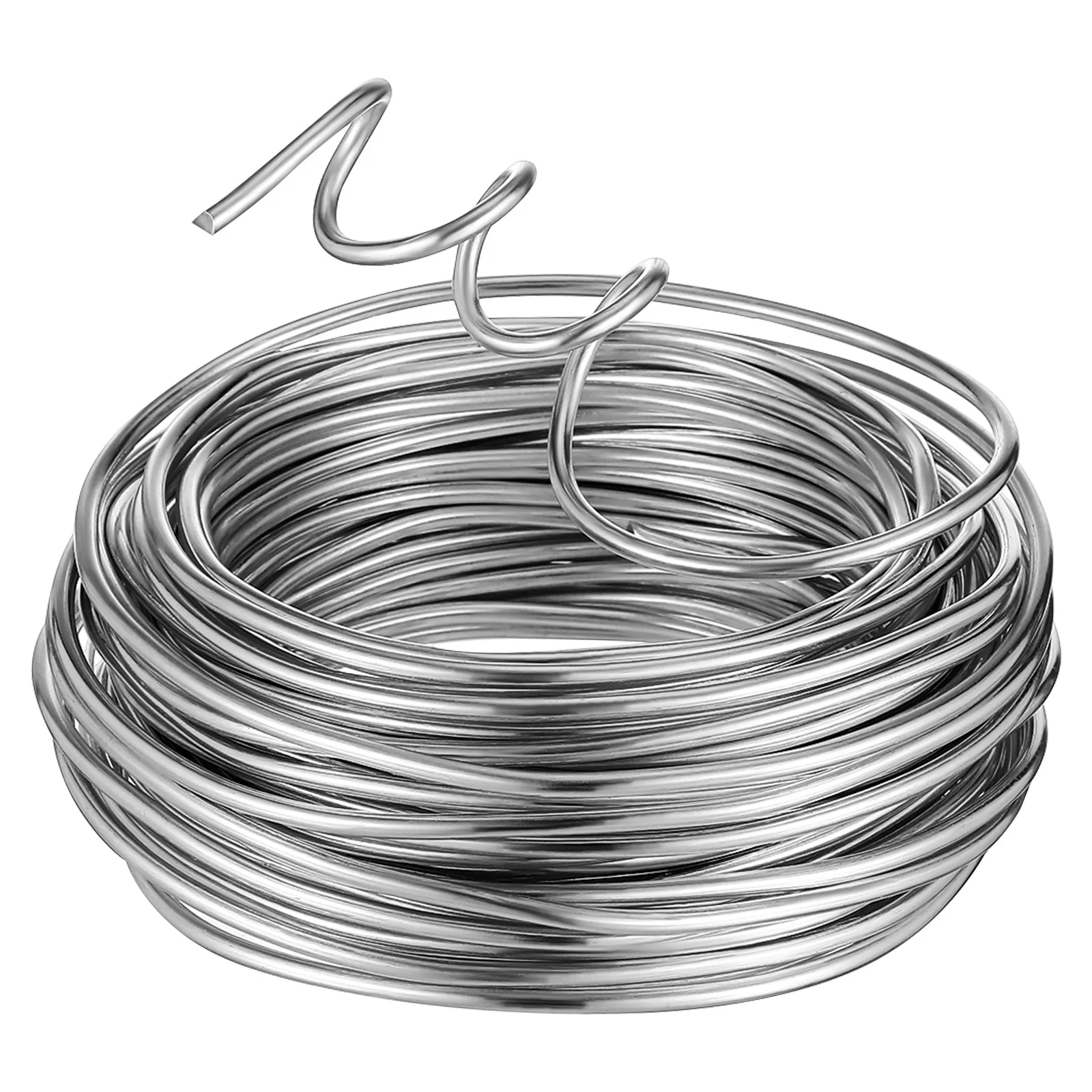 1 Rol Kawat Aluminium Fleksibel yang Dapat Dibengkokkan untuk Pembuatan Perhiasan, Pembuatan Patung, dan Pengaturan Bunga 3mm 15m