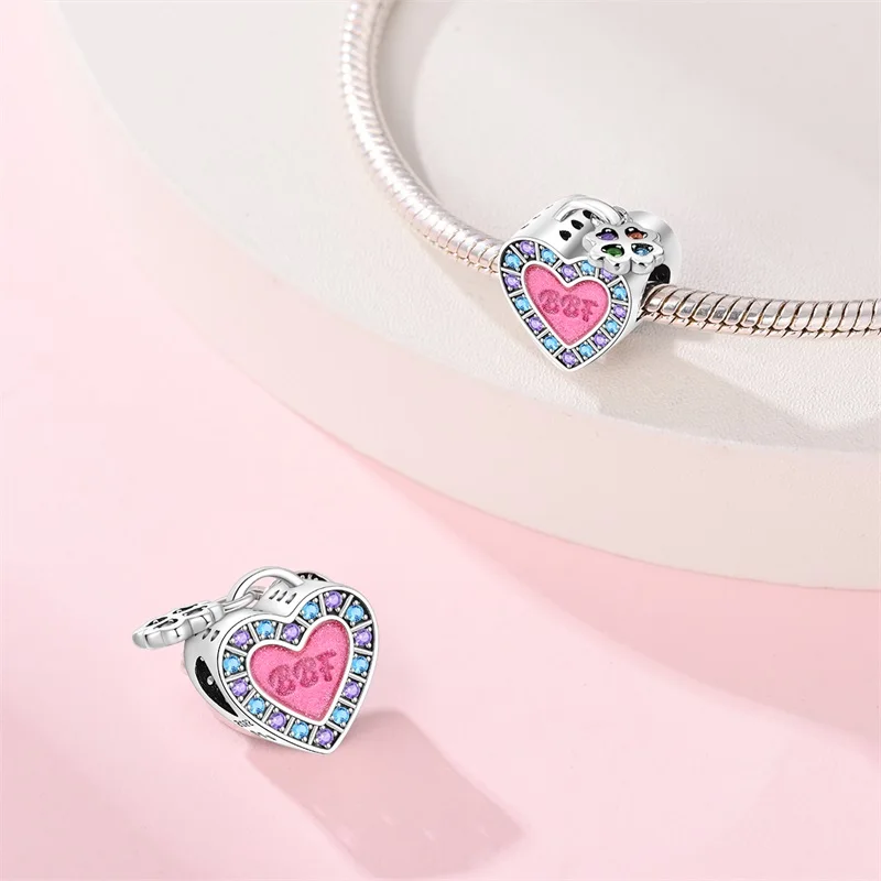 925 Sterling Silver Friendship Lucky Pearl Charms Pendant Fit 3mm Original Bracelet DIY Women Fashion Birthday Jewelry Gifts