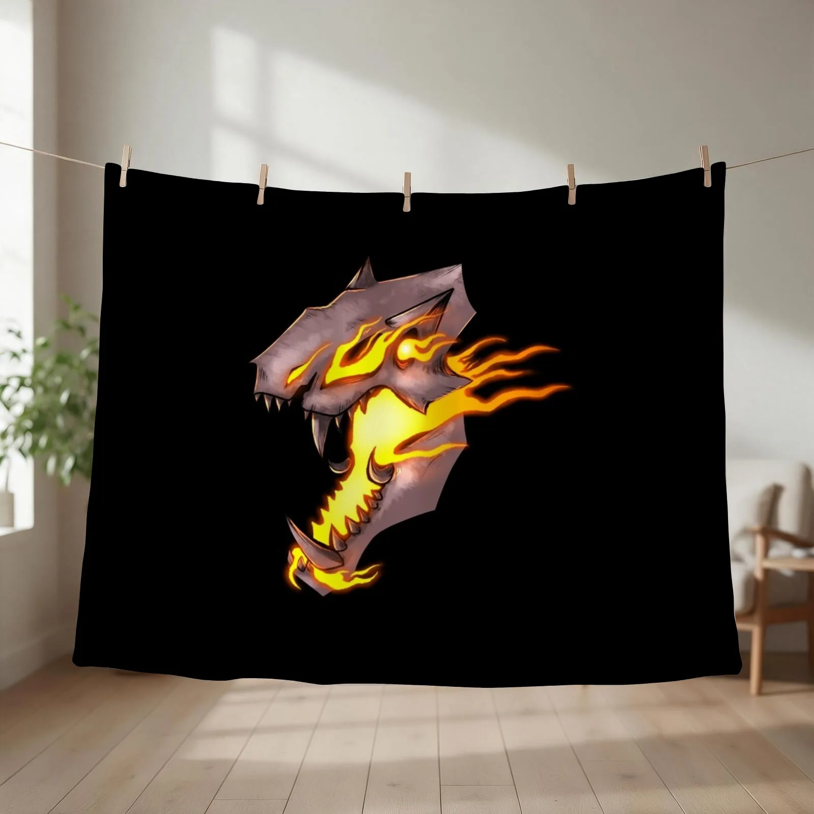 Flaming Skull Throw Blanket Polar Luxury Throw Designers Thermals For Travel Blankets