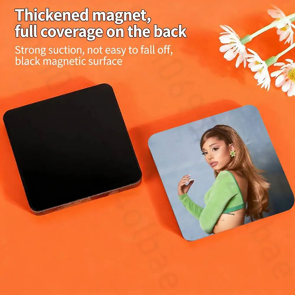 A-Ariana Grande Fridge Magnet Personalized Magnetic Durable Plastic Square Picture Surface Fridge Magnets