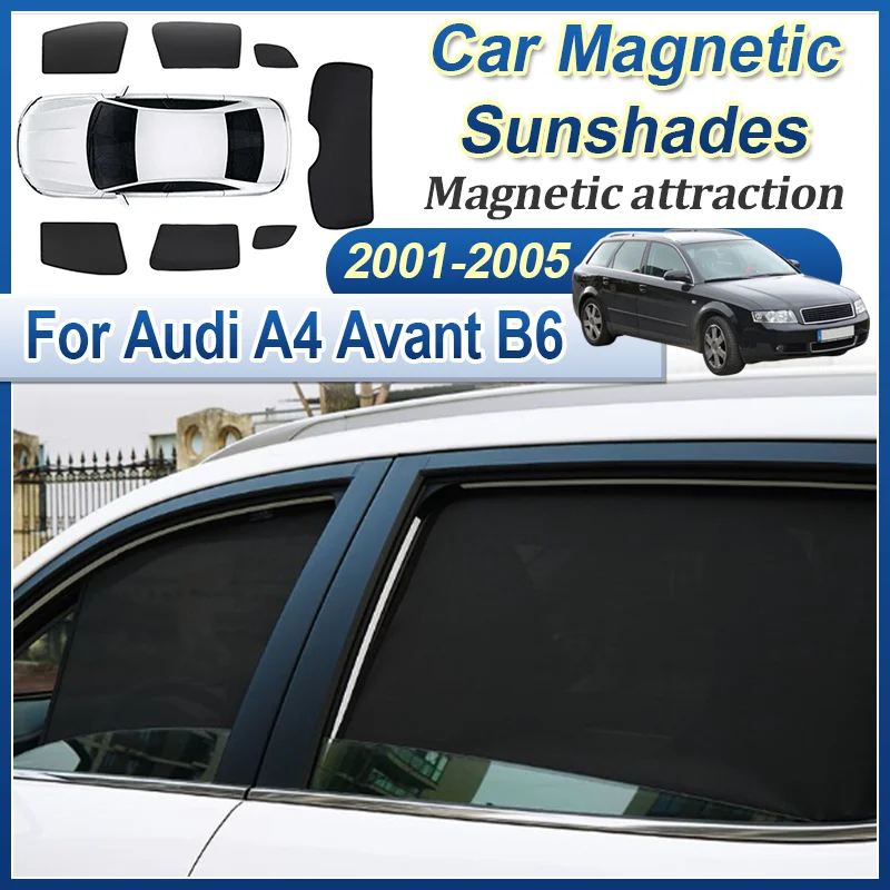 

Car Magnetic Sunshade For Audi A4 Avant B6 8E 8H 2001-2005 2004 Privacy Protection Coverage Blocking Curtain Auto Accessories
