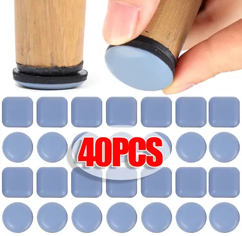 40-4PCS 가구 다리 슬라이더 패드 자기 접착 고무 다리 패드 안티 스크래치 바닥 보호기 의자 소파 다리 매트 기본 슬라이더