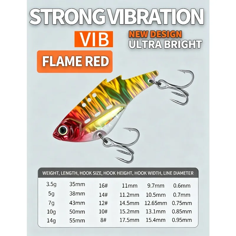 1Pc Ultrathin Copper VIB Artificial Bait Micro Spoon Metal Jig Super Long Cast Lure 5g7g10g14g Sinking Wobbler for Bass Carpfish
