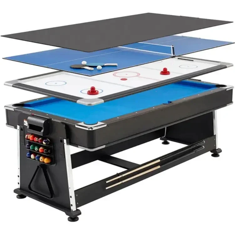 Game Table 4 in 1 Multifunctional Hockey Sports Pool Snooker Billiard Tables Ping-pong Dinning Top Pool Table