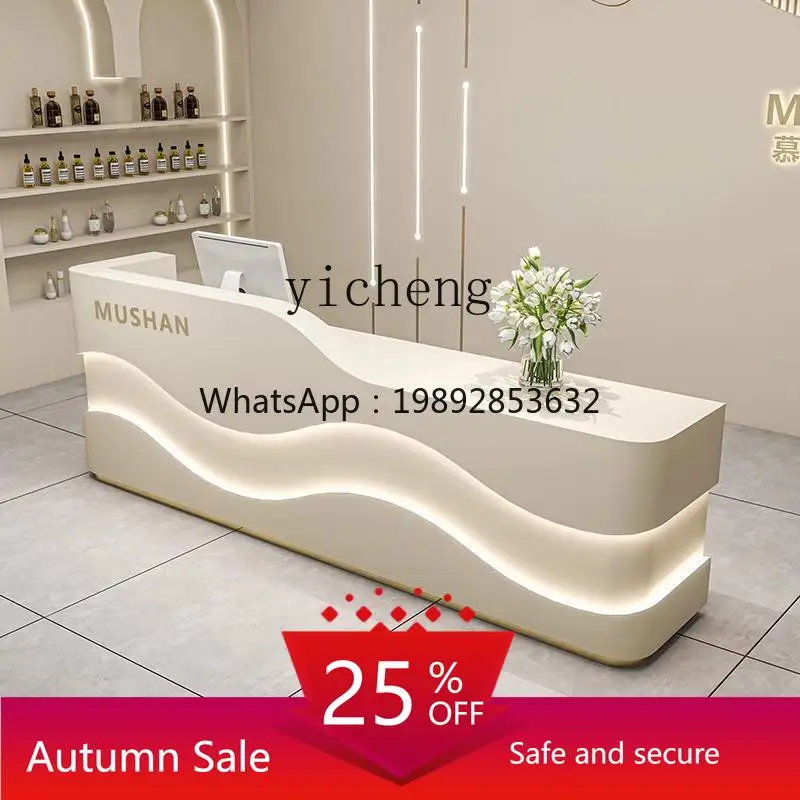 

Zz Simple Beauty Salon Clothing Store Cashier Reception Desk Painting Bar Work Guide Desk room decoration accessories