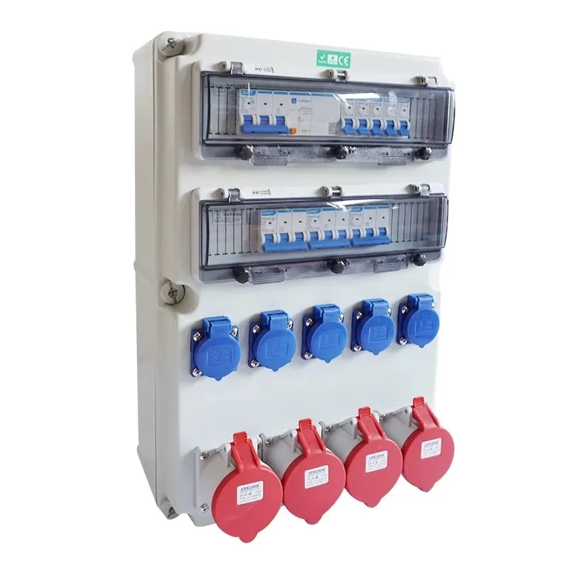 

Ip67 Waterproof Dustproof Portable Electrical Combined Industrial Socket Box Outdoor Temporary Power Supply