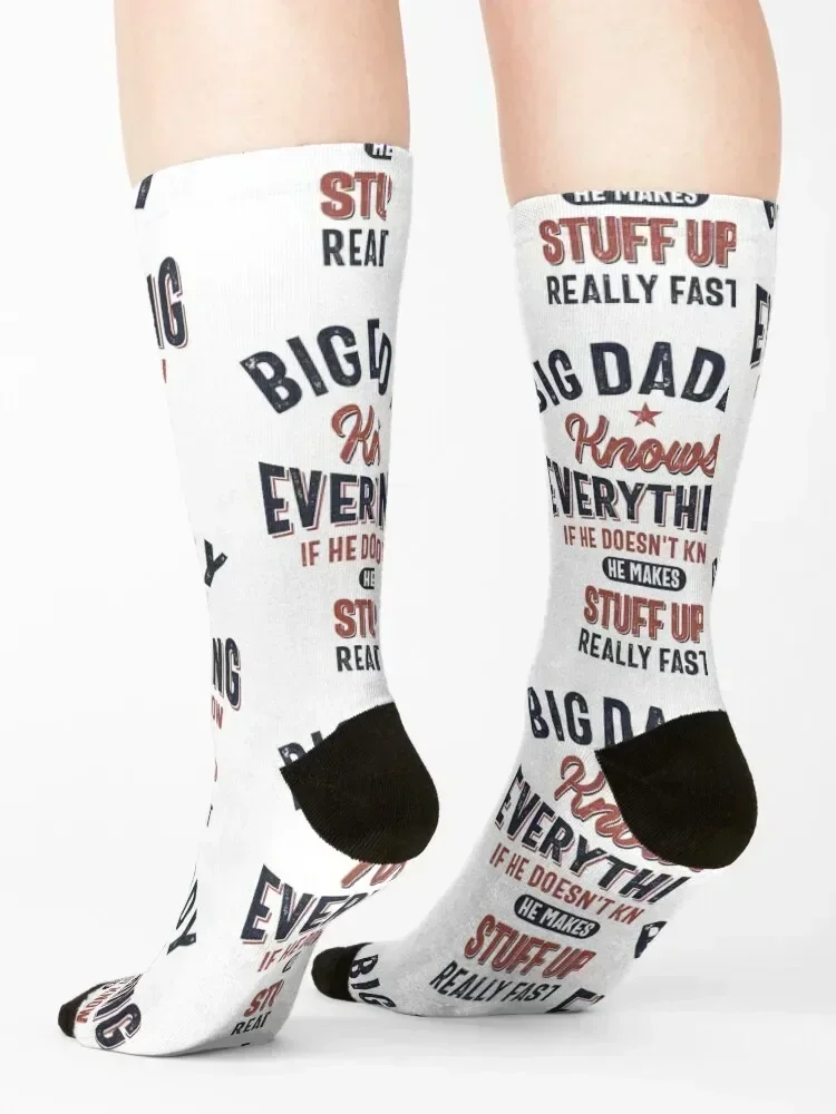 Big Daddy Knows Everything Father Grandpa Gift Socks kids Heating sock luxury Socks Woman Men's
