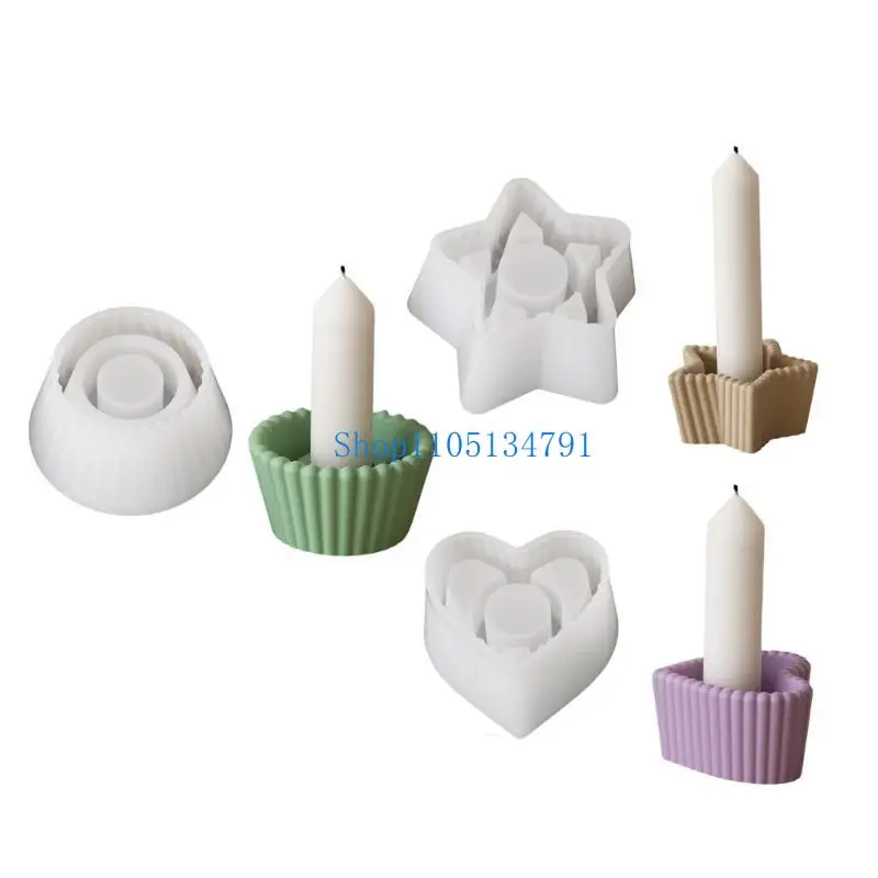 قوالب حامل شموع سيليكون متينة بطول 98 كم، قوالب سيليكون ممتازة مثالية لصناعة زينة حاملات الشموع المزخرفة