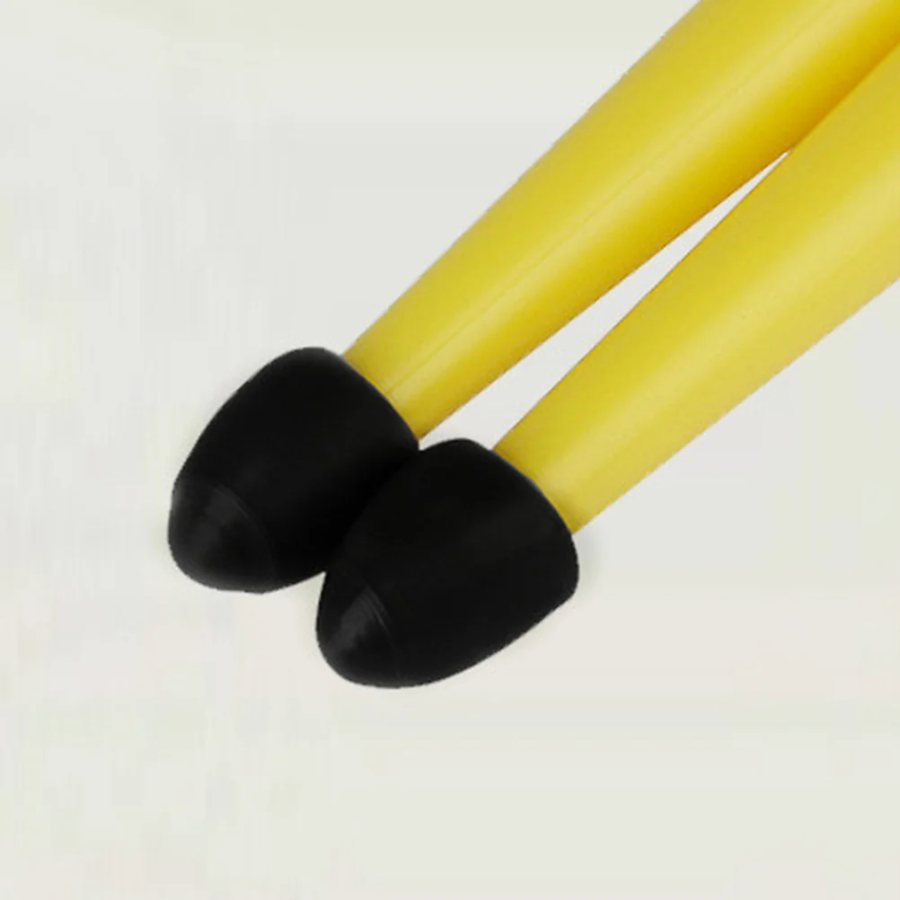 

10 Pcs Drumsticks Protector Silent Tip Practice Protectors Cover Silicone Black