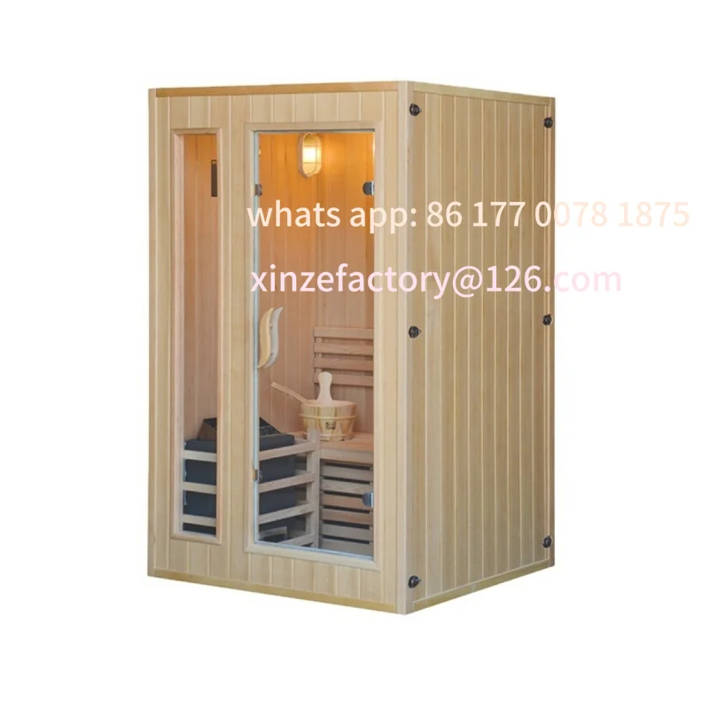 

Customizable Custom. New Hot 2-Person Traditional Steam Sauna Room New Custom Full Body