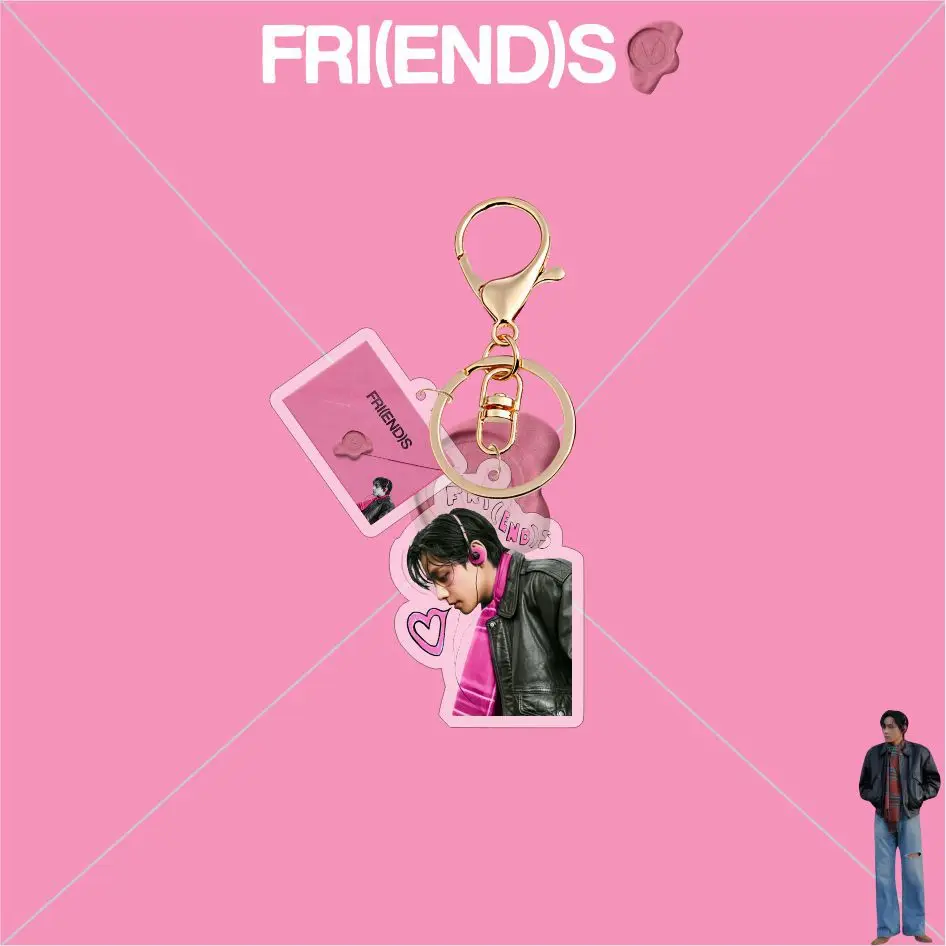Acrylic Kpop Keychain FRIENDS Album Key Ring Pendent Accessories Merch