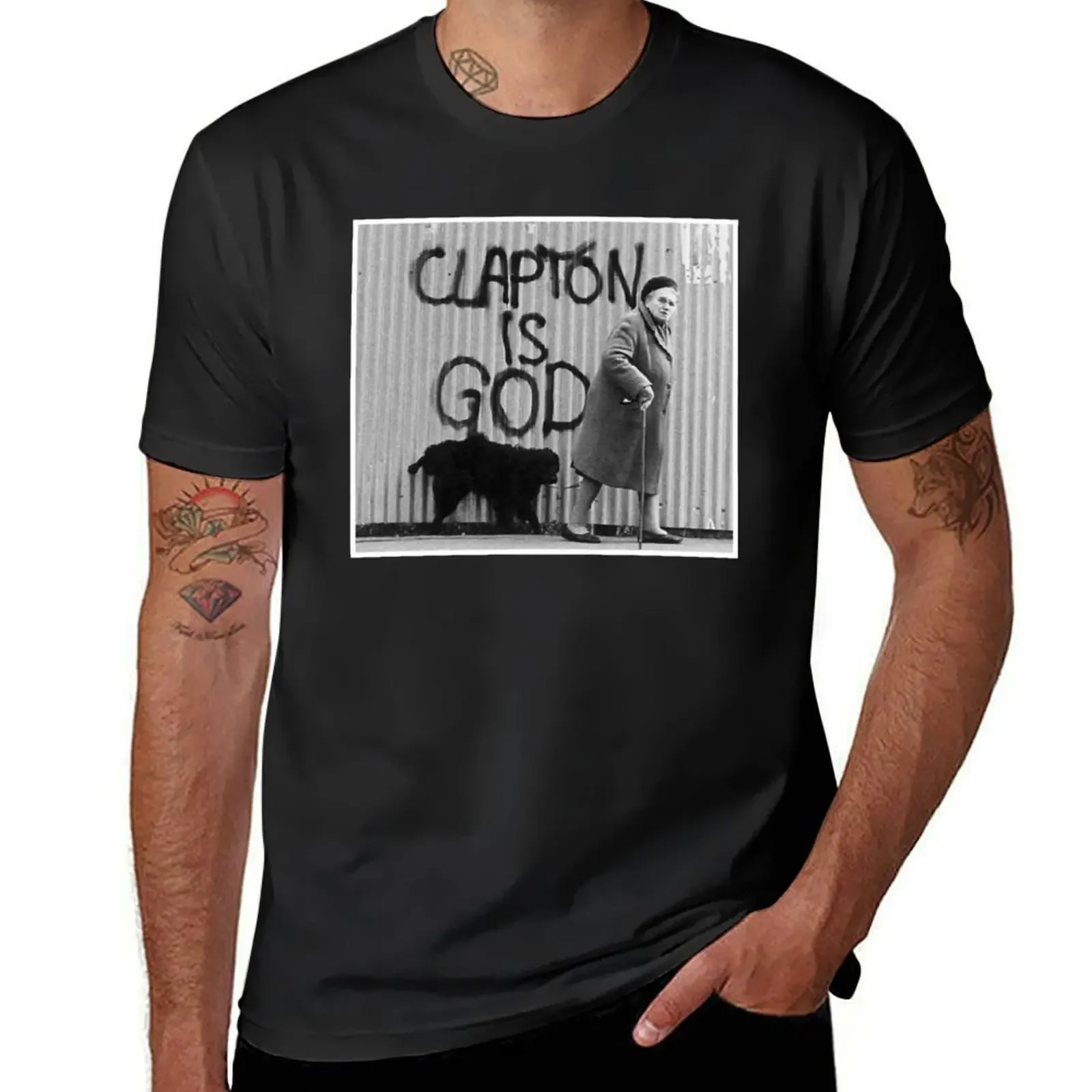 

Clapton is God Gift Fan Eric T-Shirt oversizeds tees boys animal print t shirts men