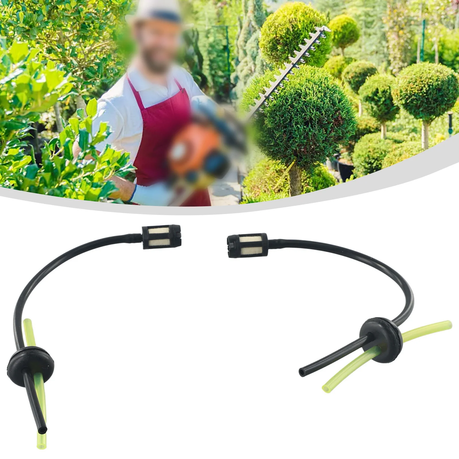 2 Sets Fuel Filter Pipes Fuel Hose Seals Brush Cutter Hedge For StrimmerTrimmer Brush Cutter Rubber Grommet Seals Primers Bulbs