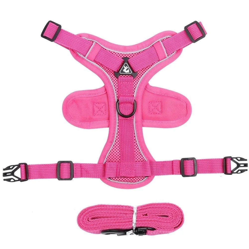 

Adjustable Cat Harness and Leash Sets Reflective Vest Style Mesh Pet Harnesses Breathable Kawaii Dogs Accessories Walking