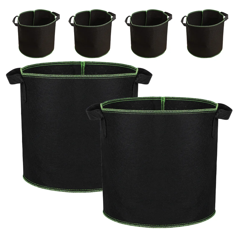 

6 Pcs Non-woven Planting Bucket Portable Nursery Bag Fabric Pots Pouch Mushroom Growing Potato