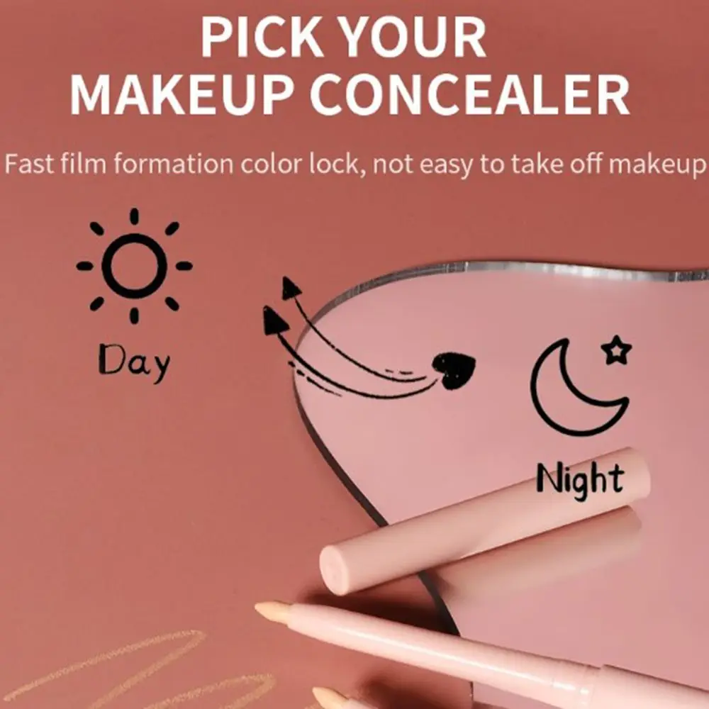 Full-Cover Face Contour Pen Waterdicht Langdurig Verborgen Vlek Vlek Pen Glanzend Hoogtepunt Donkere Cirkel Concealer Stick