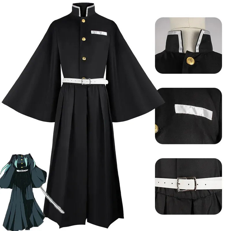 

Game Muichirou Cosplay Costume Anime Tokitou Muichirou Uniform Halloween Costume Women Men Adult Top skirt belt Cosplay Prop