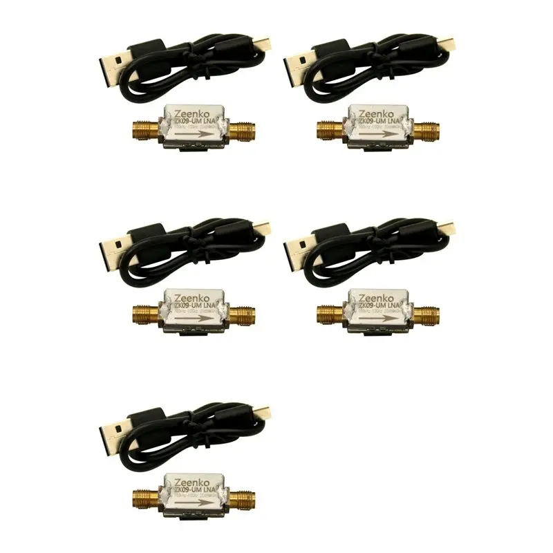 A52T 5X Zeenko UM Series малошумящий усилитель с интерфейсом USB Type-C, 20 дБ, высокий коэффициент усиления, модуль LNA RF предусилителя мощности ZK09-UM