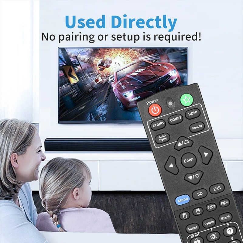 RCP01051 Remote Control For ViewSonic Projector PJD5150 PJD5151 PJD5153 PJD5155 PJD5250 PJD5253 PJD5255 XY-7080 VS15903 VS15906