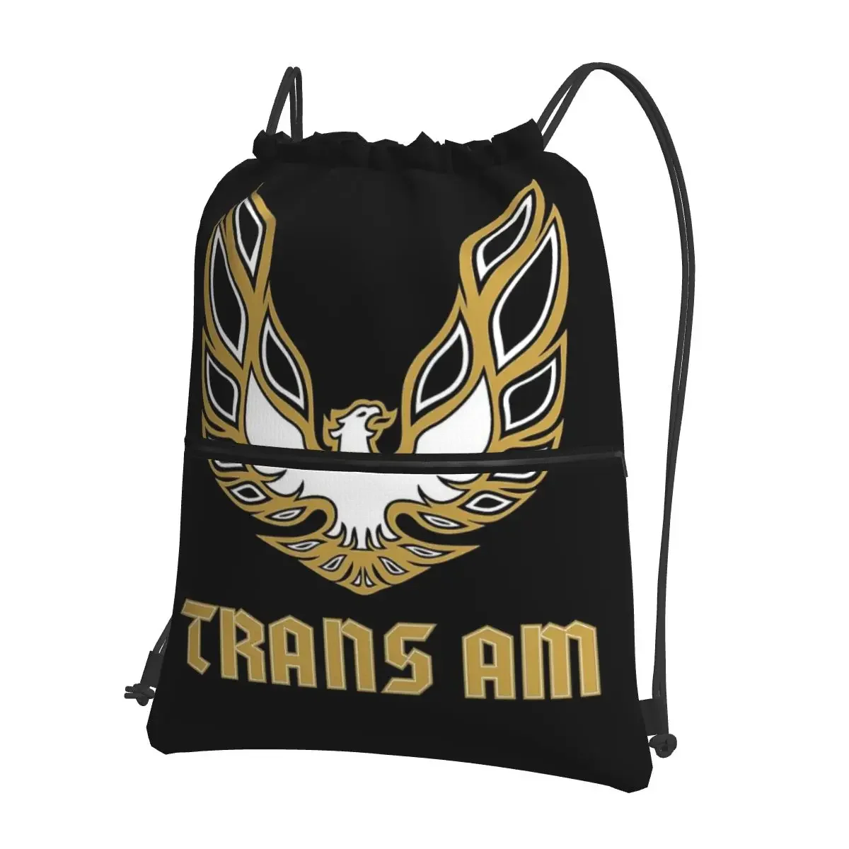 Pontiac Trans Am Firebird Bandit Golden Portable Backpacks Drawstring Bag Drawstring Bundle Pocket Book Bags For School Students