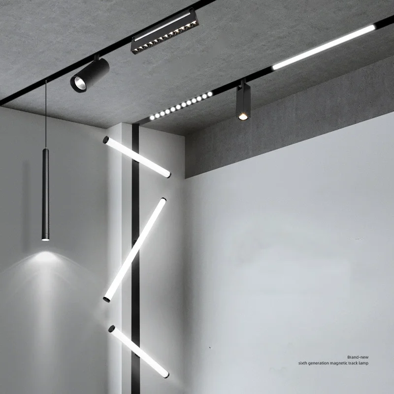 

Magnetic track light Folding grille light Floodlight Ceiling indoor light DC48V/AC220V 6W 12W 18W 24W LED Embedded spotlight