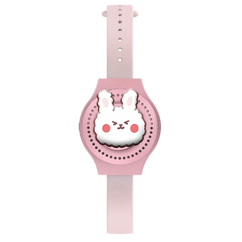 Мини-наручные часы с вентилятором, детские портативные бесшумные электрические часы с вентилятором, зарядка через usb, Прямая