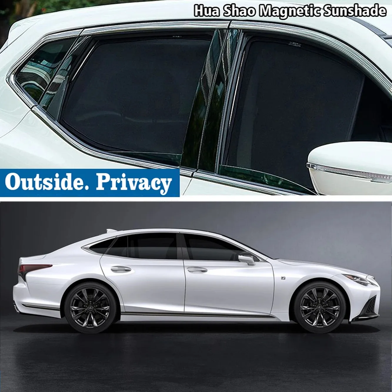 

For Lexus LS LS350 LS500H 350 500H 2019 -2025 Magnetic Car Sunshade Shield Front Windshield Frame Curtain Sun Shades Accessories