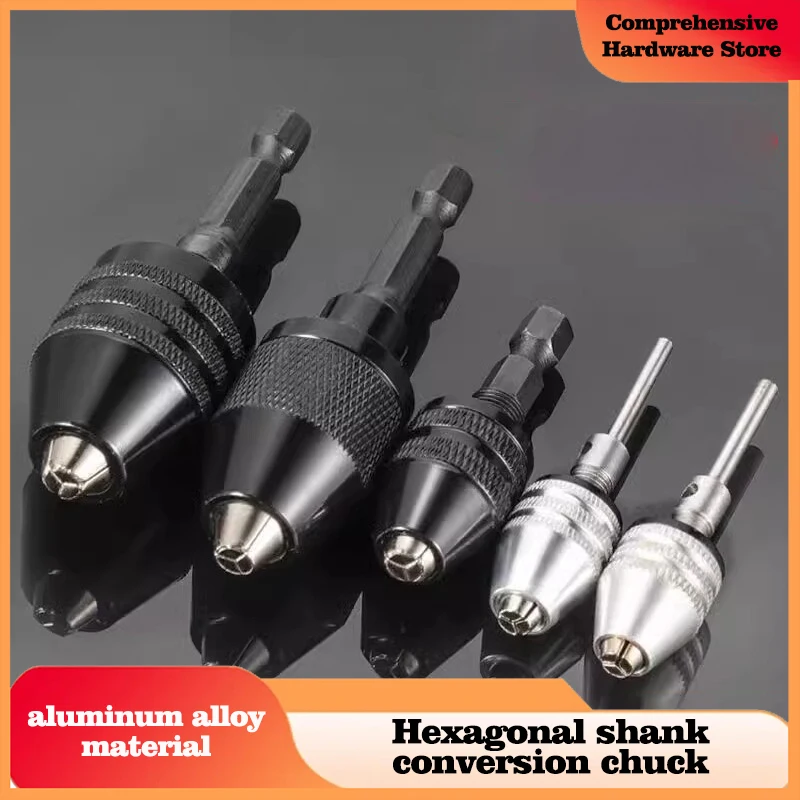 Keyless Drill Chuck Hex Shank 0.3-6.5mm Quick Change Chuck for Drill Bits