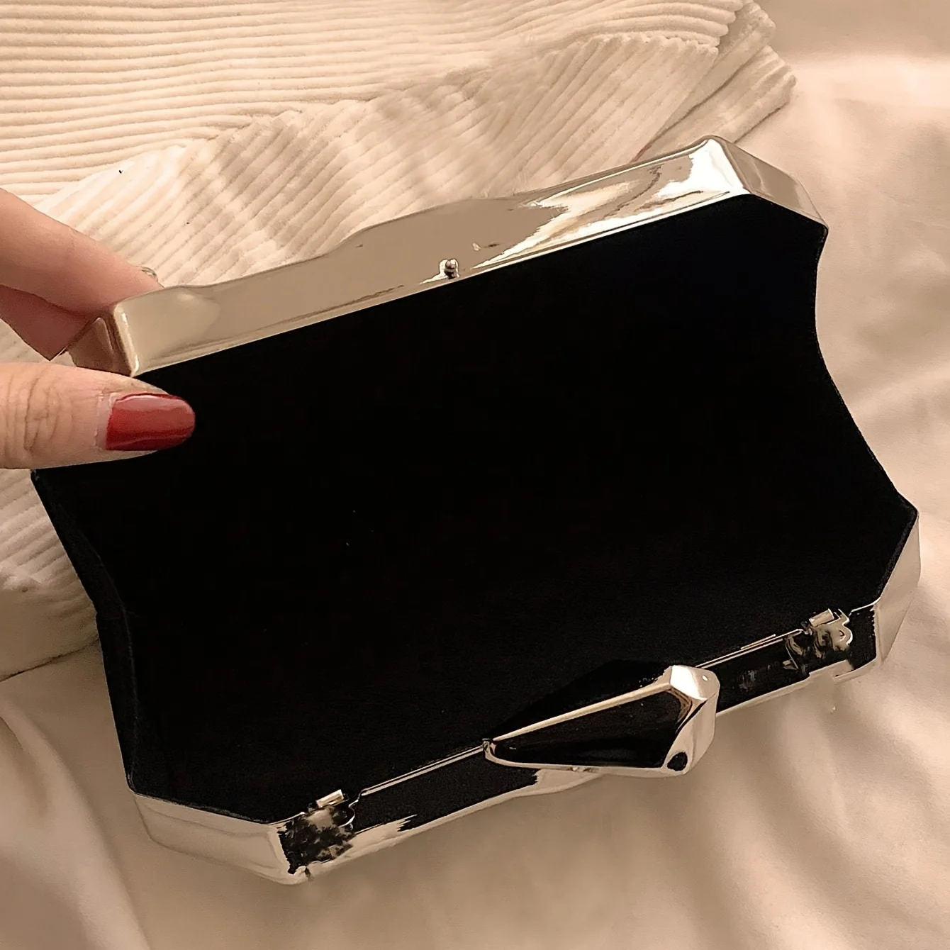 Elegant Mini Evening Bag, Shiny Geometric Box Bag, Classic Bright Clutch Dinner Bag For Carnaval Use