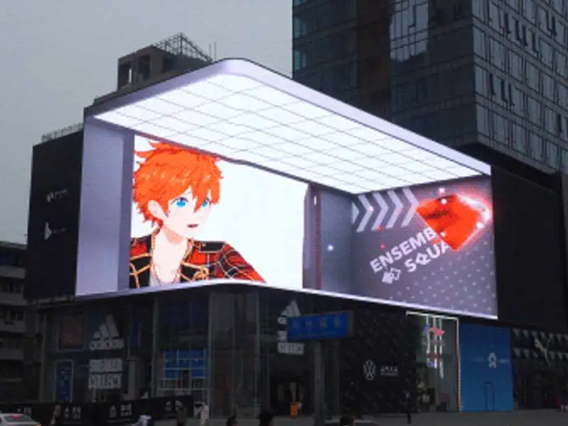 3D Naked Eye P10 P8 P6 P4 P3 P2 P1 P0.8 Thin IP65 Waterproof LED Display Screen, 3×2m Fixed Installation Outdoor LED Sign Panel