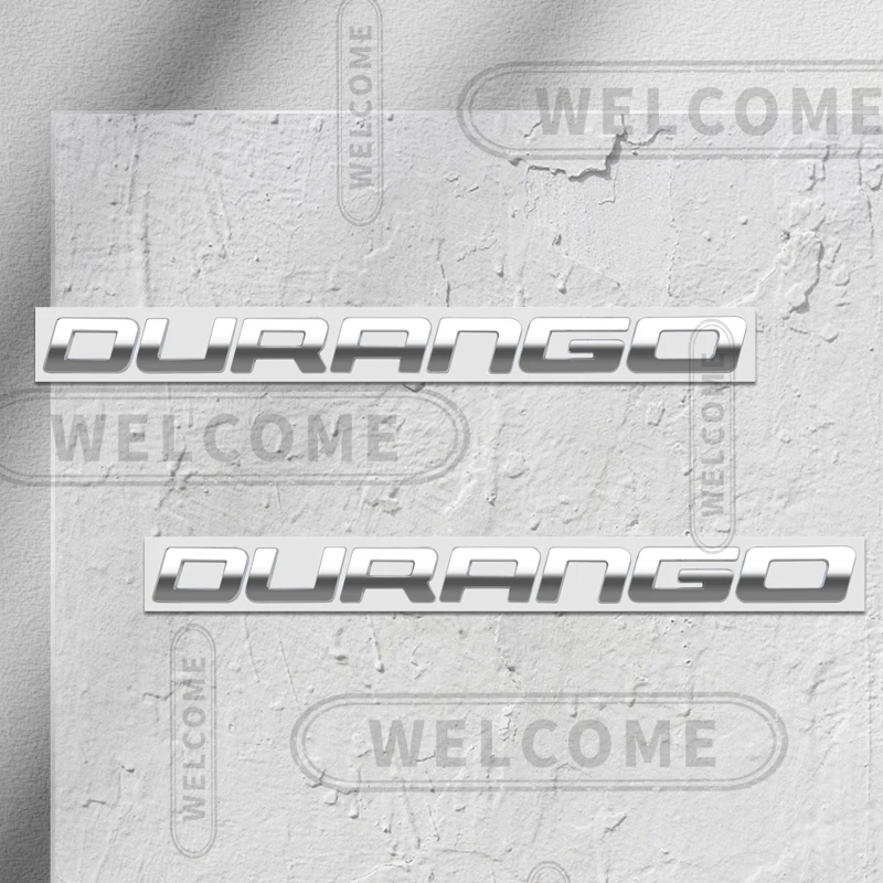 3D Metal For Durango Logo Car Letter Emblem SXT Citadel 392 GT Badge Sticker Trunk Decals Styling Accessories
