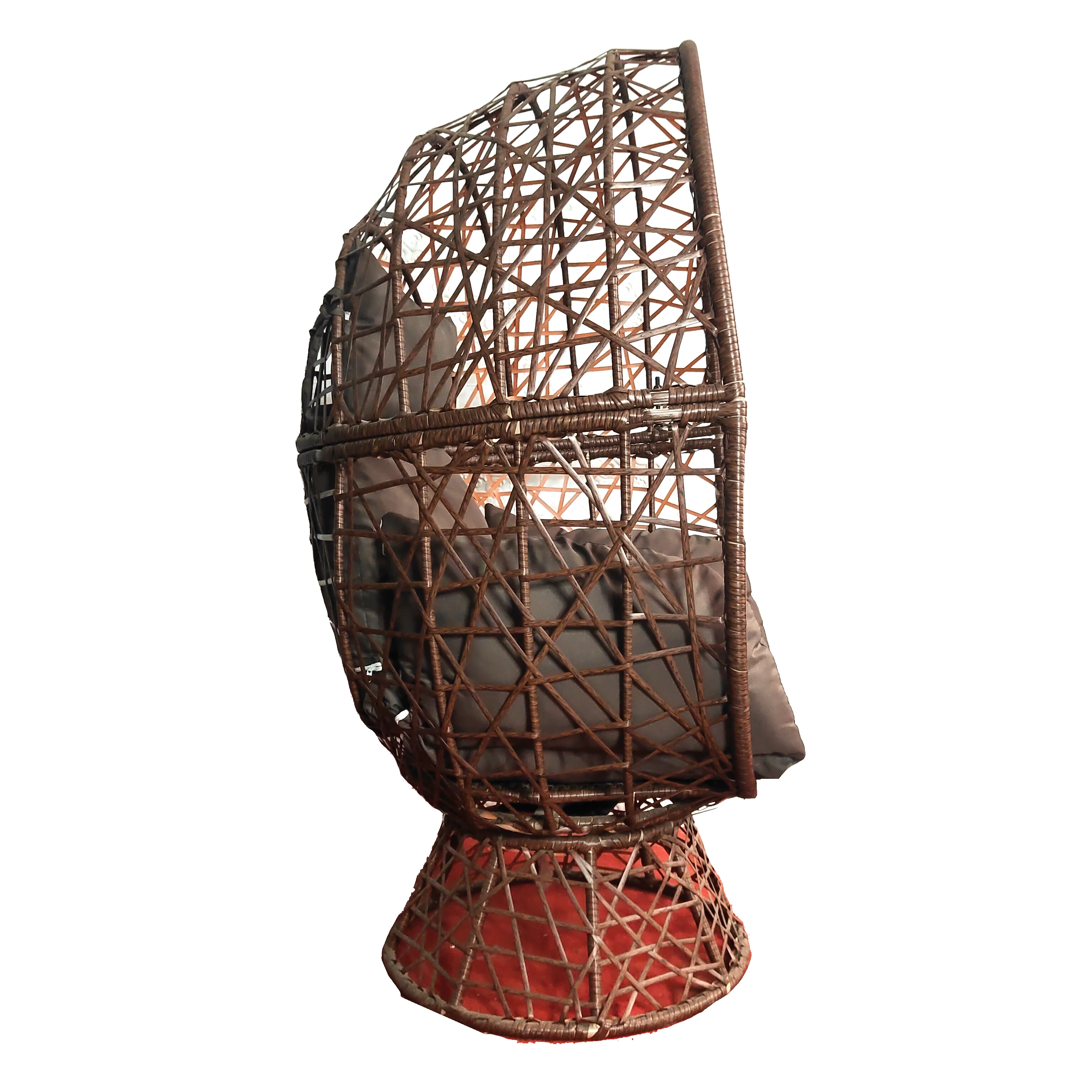 Hot Selling Outdoor Bird's Nest Lying Chair Wicker Hanging Bed for Hotel Hotel Terrace Outdoor Round Rattan Reclining Bed