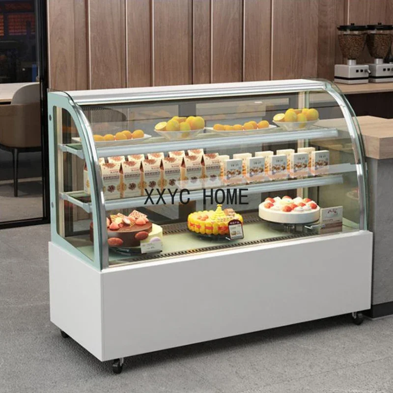 

Cake Display Cabinet Commercial Table Bread Fruit Dessert Cold Storage Case Fresh Keeping Refrigerated Showcase