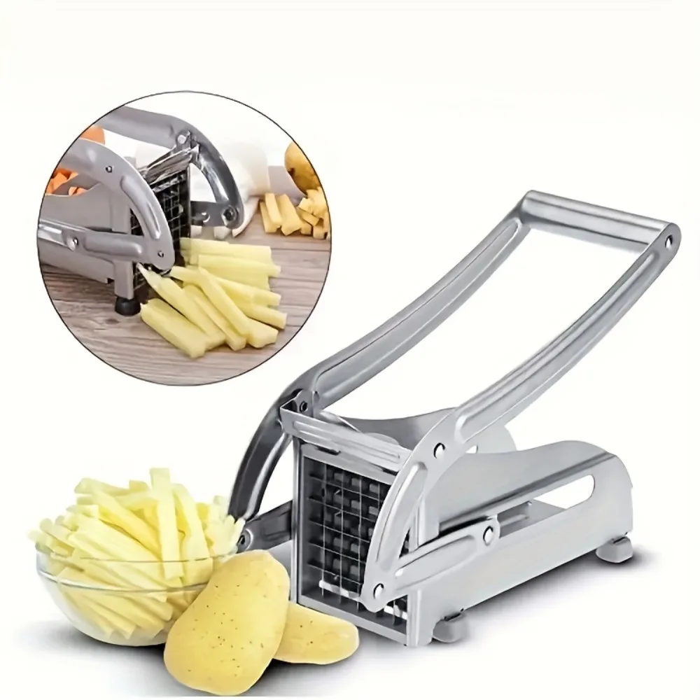 1 Set Stainless Steel Fruit Cutter, Vegetable Cutter, French Fry Cutter, Potato Slicer, Vegetable Chopper Kitchen Gadgets