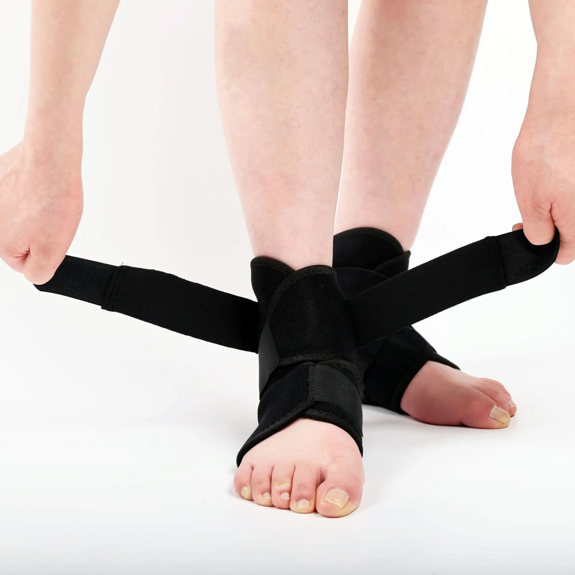 دعامة كاحل قابلة للتعديل قابلة للتنفس ومريحة لدعم الكاحل المرنة للجري وكرة السلة والكرة الطائرة ودعم وتر القدم #5