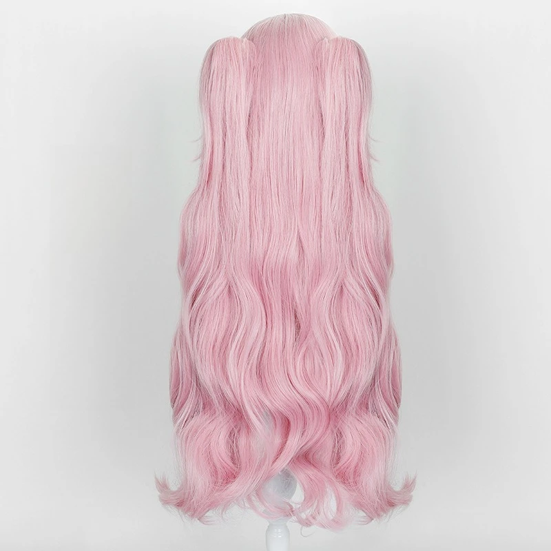 토끼 카페 시리즈 메이지 코스프레 핑크 컬리 롱 헤어 가발 할로윈 카니발 테마 파티 소품 여성용 소녀용