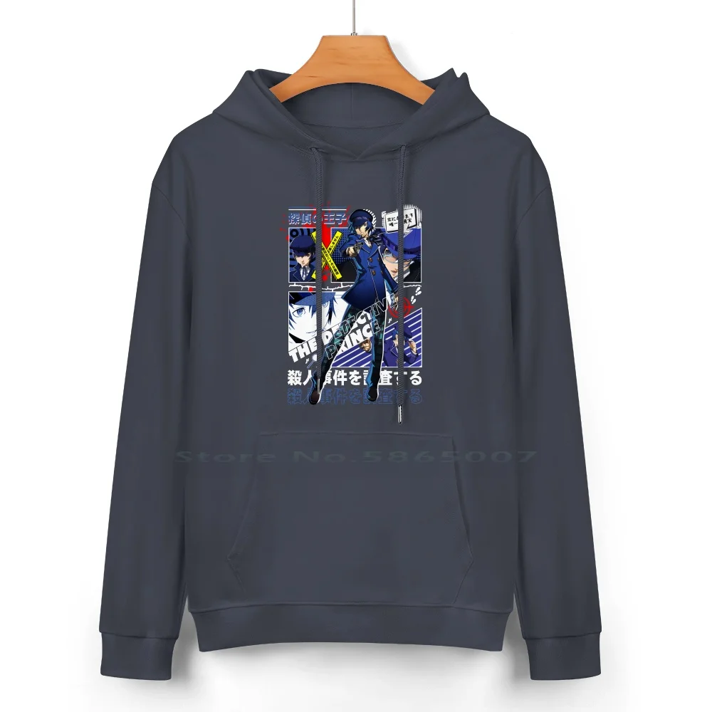 2000 Iq Killjoy Detective Pure Cotton Hoodie Sweater 24 Colors Persona 4 Naoto Shirogane 100% Cotton Hooded Sweatshirt For