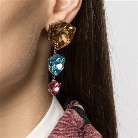 

Earrings Light Luxury Vintage Elegant Asymmetrical Ear Clips For Women Aretes De Mujer Pendientes Boucle D’Oreille Orecchini