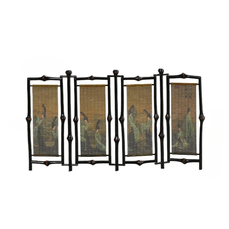 Gongzhu desktop screen, double-sided table screen Chinese foldable screen partition ornament tea ceremony accessories