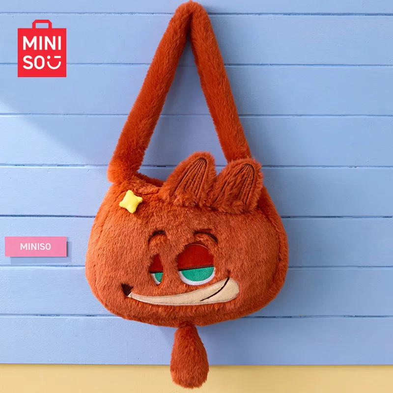 

MINISO Zootopia Nick Wilde Shoulder Bag Official Disney Series Underarm Tote Purse Cute Fox Design Fashion Gift for Fans