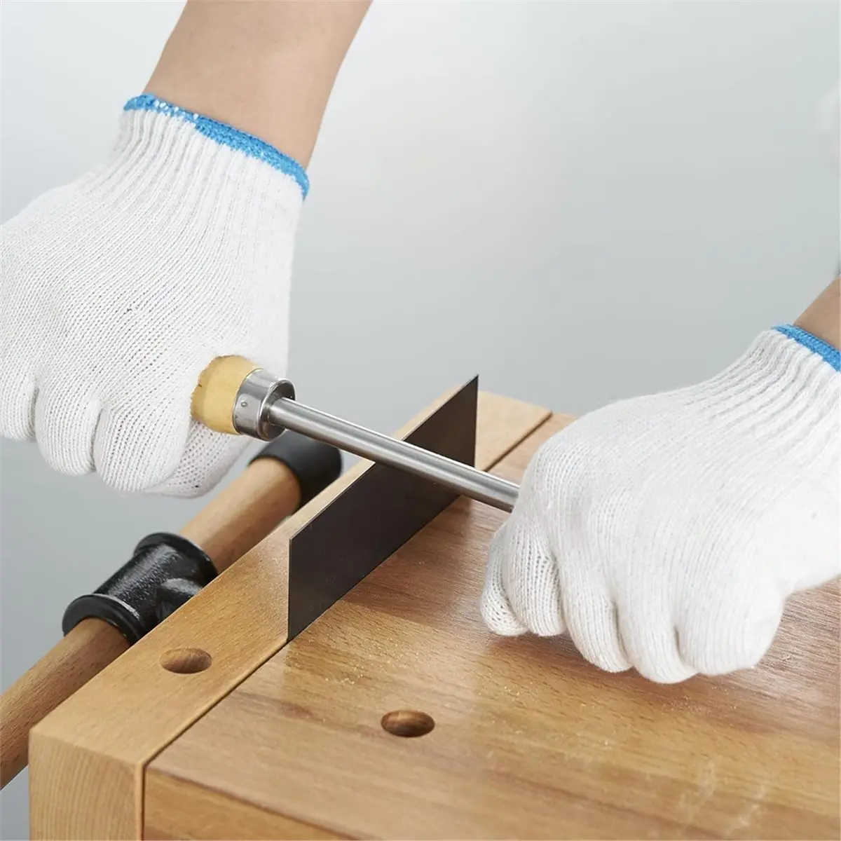 Card Scraper Burnisher and 4 Pcs Cabinet Scraper Set for Woodworking Card Woodworking Burnishing Tool