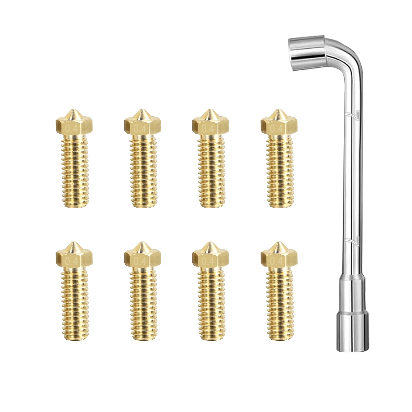 

8PCS Nozzle Kit for 3D Printer, 0.4mm Brass Nozzles for Anycubic Kobra 2,Kobra 2 Neo,Kobra 2 Pro,Kobra 2 Plus,Kobra 2 Max