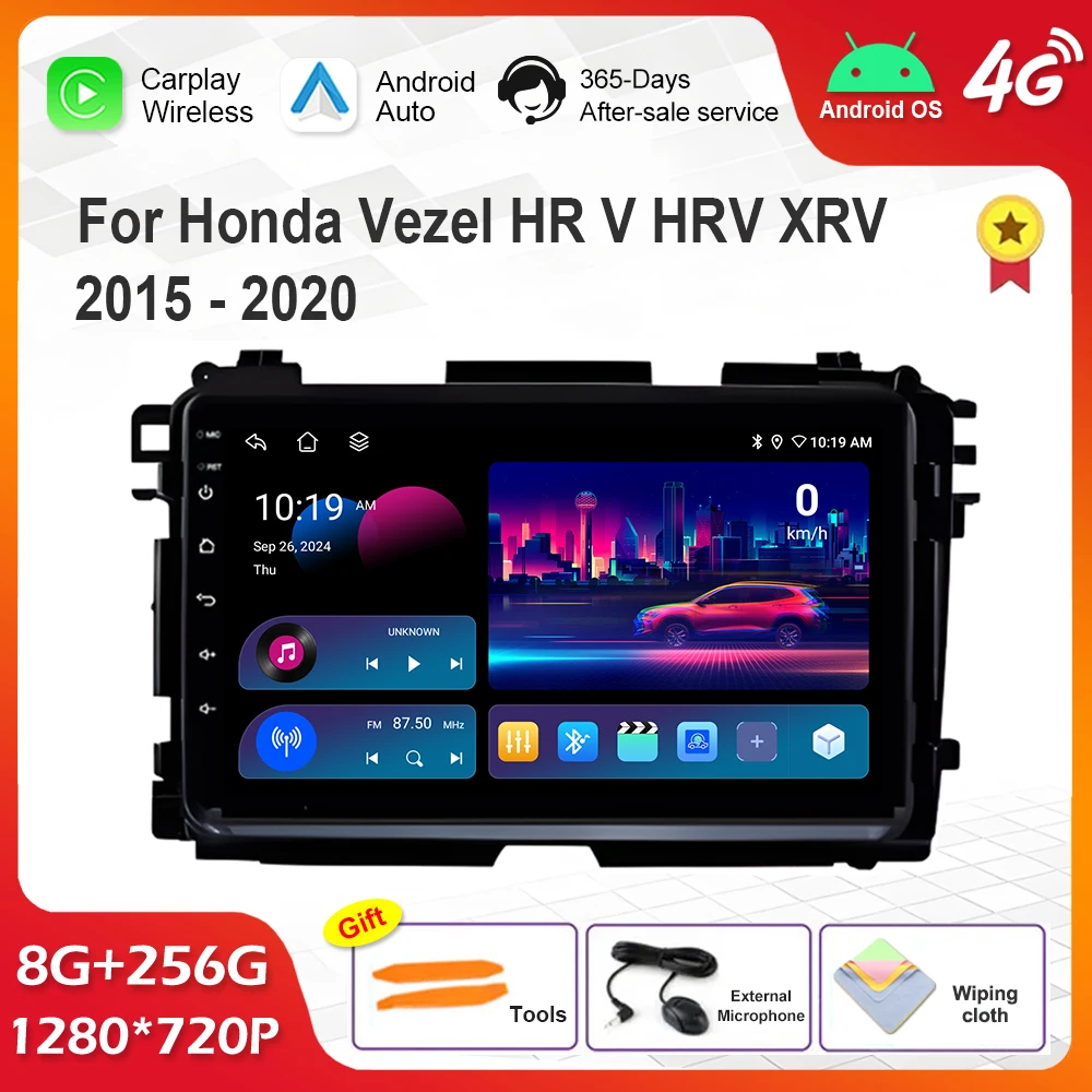 

for Honda Vezel HR V HRV XRV 2015 - 2020 Carplay WiFi Android System Split Screen Car Video Multimedia Player Navigation GPS BT