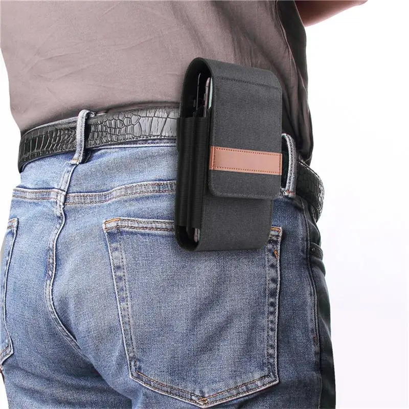 Double Layer Phone Case Pouch For Doro 8110 1380 5860 8100 ID Card Wallet Belt Clip Waist Bag For Doro 780X 730X 5517 1372 5030