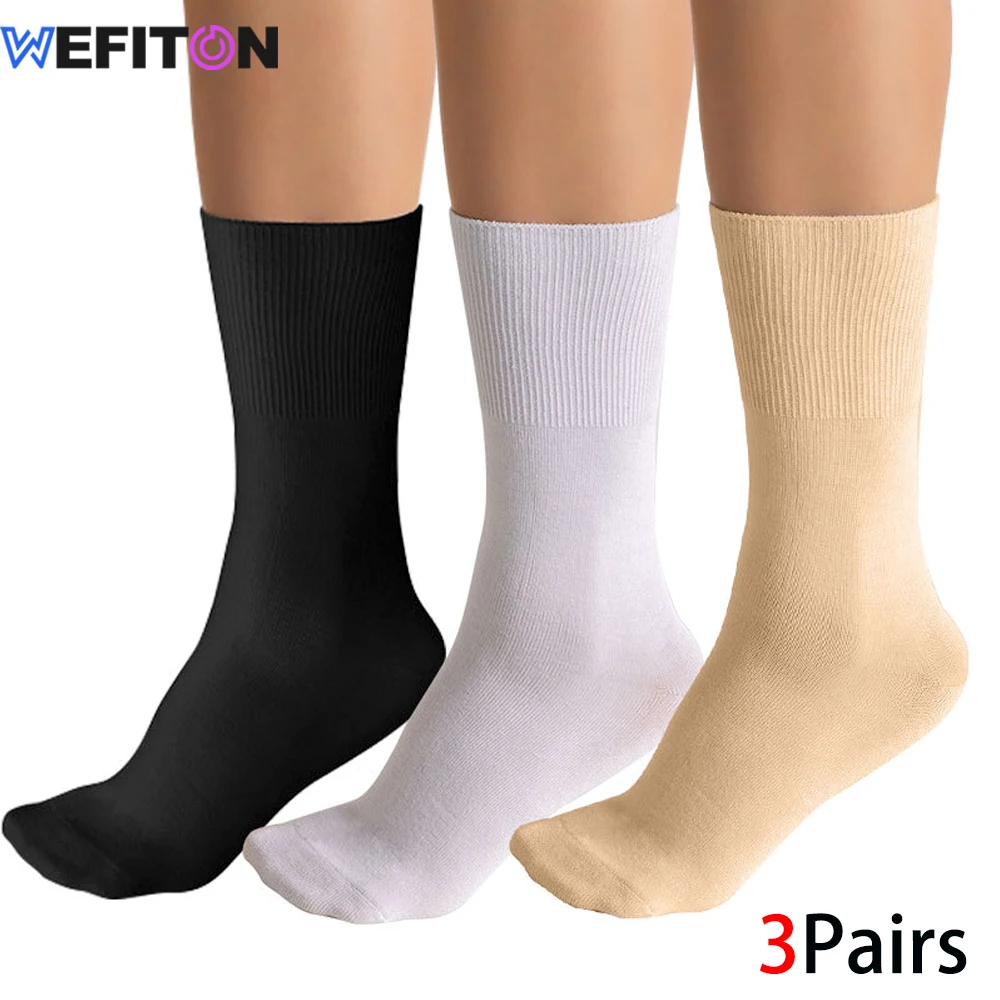 3-Pair Premium Bamboo Diabetic Socks Bundle - Ultra-Soft & Non-Binding for Men & Women - Neuropathy Socks with Seamless Toe
