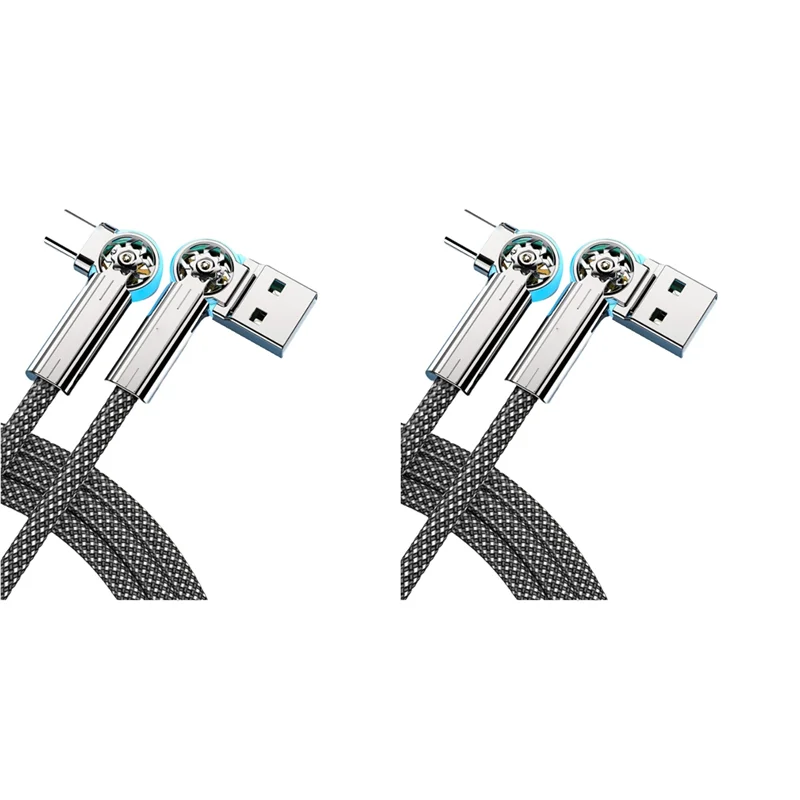 

FFYY-2X Fast Charging USB Type C Data Cable 180 Degree Swivel Elbow Gaming Data Cable Mobile Phone Charging Data Cable 1.5M