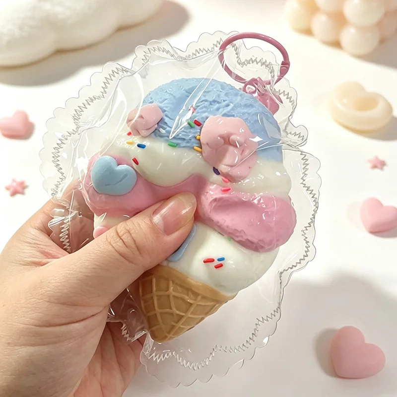 Creamy Cone Ice Cream Press Relaxation Creative Stress Relief Toy Home Decor Party Present Toys Adults Birthday Xmas Gifts